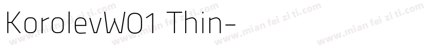 KorolevW01 Thin字体转换